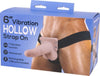 6" Vibrating Hollow Strap On