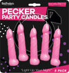 Bachelorette Pecker Party Pink Candles 5pk