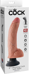 9" Vibrating Cock With Balls