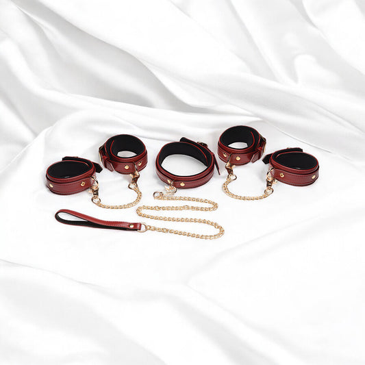 Burgundy Bondage Set - 6 piece