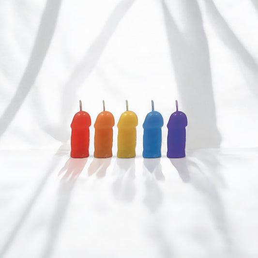 Candles - Rainbow Pecker Party 5 pieces