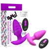 Rotating & Vibrating Silicone Butt Plug w/ Remote